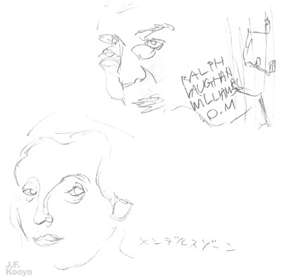 テレビクロッキー『メンデルスゾーンとR.V.ウィリアムス』by J.F.Kooya
